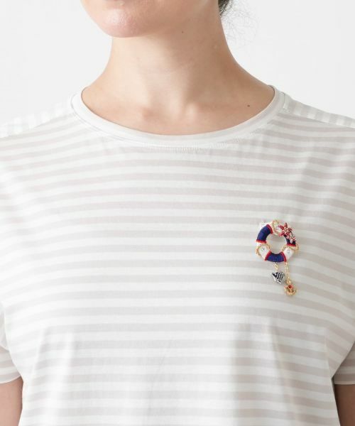 Leilian PLUS HOUSE / レリアンプラスハウス カットソー | ボーダーカットソー | 詳細12