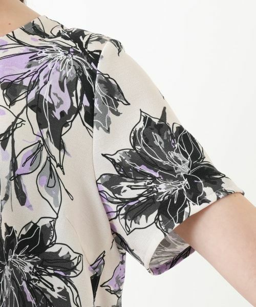 Leilian PLUS HOUSE / レリアンプラスハウス シャツ・ブラウス | 花柄クルーネックブラウス | 詳細10