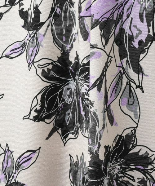 Leilian PLUS HOUSE / レリアンプラスハウス ミニ・ひざ丈スカート | 花柄フレアスカート | 詳細11