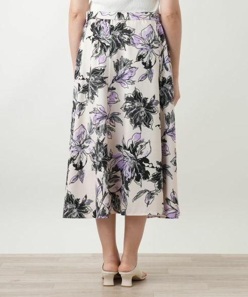 Leilian PLUS HOUSE / レリアンプラスハウス ミニ・ひざ丈スカート | 花柄フレアスカート | 詳細6