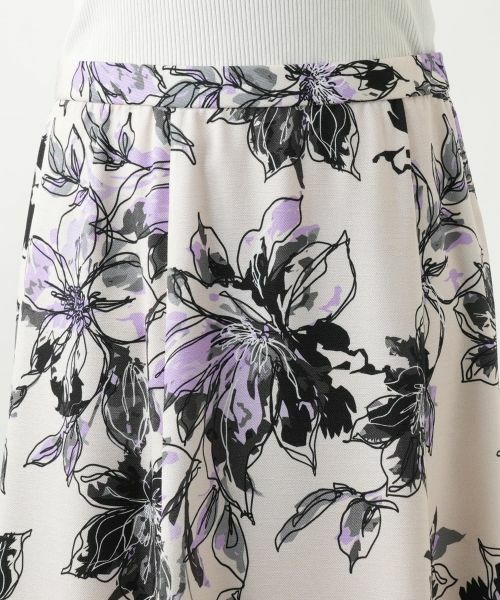 Leilian PLUS HOUSE / レリアンプラスハウス ミニ・ひざ丈スカート | 花柄フレアスカート | 詳細7