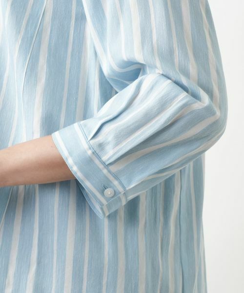Leilian PLUS HOUSE / レリアンプラスハウス シャツ・ブラウス | ストライプ七分袖ブラウス | 詳細10