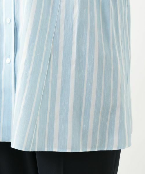 Leilian PLUS HOUSE / レリアンプラスハウス シャツ・ブラウス | ストライプ七分袖ブラウス | 詳細11