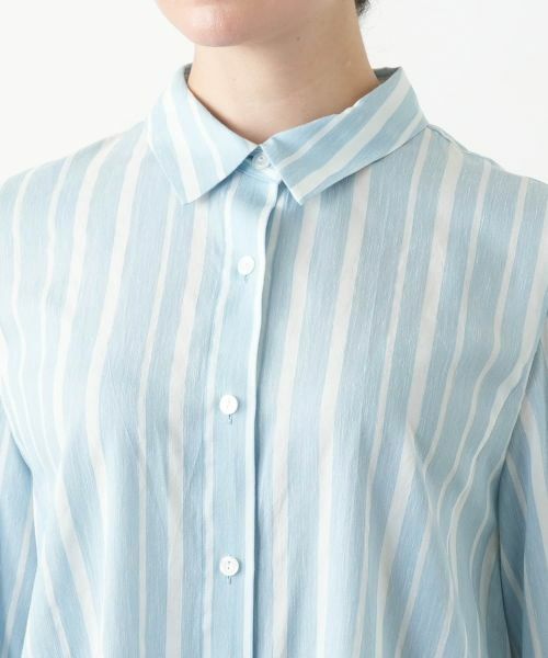 Leilian PLUS HOUSE / レリアンプラスハウス シャツ・ブラウス | ストライプ七分袖ブラウス | 詳細7