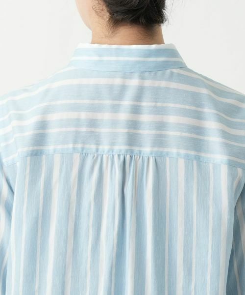 Leilian PLUS HOUSE / レリアンプラスハウス シャツ・ブラウス | ストライプ七分袖ブラウス | 詳細8