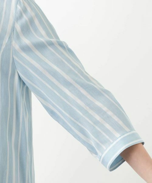 Leilian PLUS HOUSE / レリアンプラスハウス シャツ・ブラウス | ストライプ七分袖ブラウス | 詳細9
