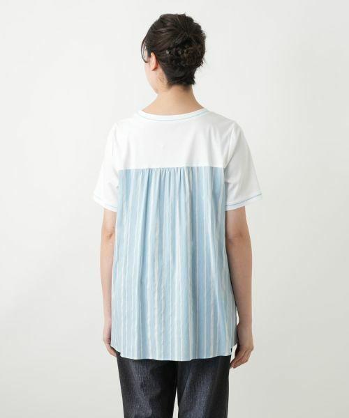 Leilian PLUS HOUSE / レリアンプラスハウス カットソー | ストライプ切替カットソー | 詳細6
