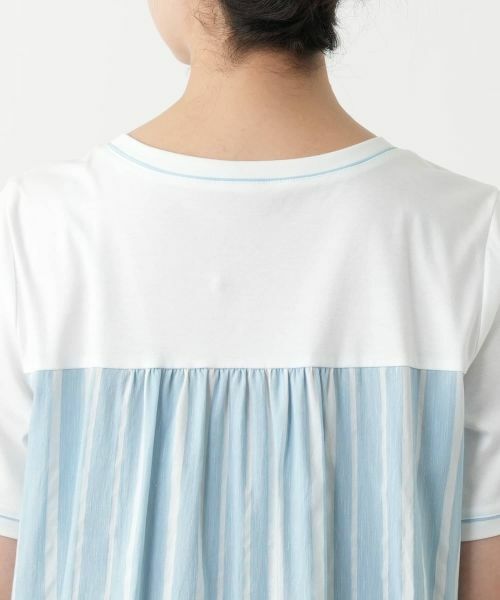 Leilian PLUS HOUSE / レリアンプラスハウス カットソー | ストライプ切替カットソー | 詳細8
