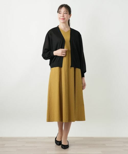Leilian PLUS HOUSE / レリアンプラスハウス カーディガン・ボレロ | Vネックカーディガン | 詳細1