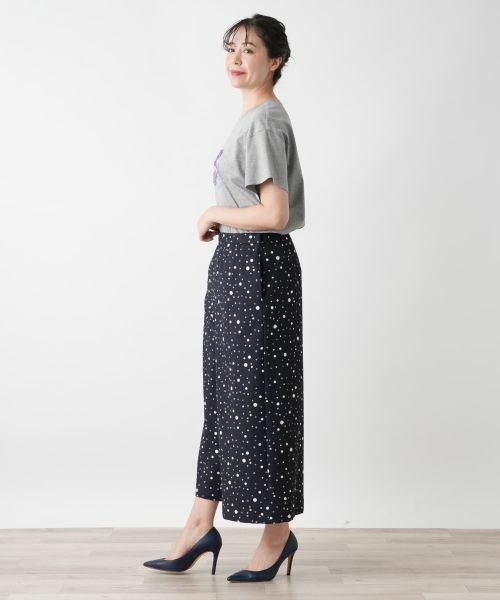 Leilian PLUS HOUSE / レリアンプラスハウス その他パンツ | ドットワイドパンツ | 詳細2