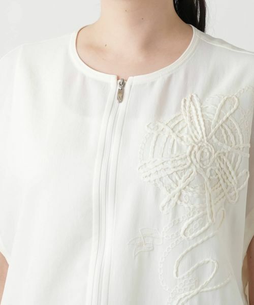 Leilian PLUS HOUSE / レリアンプラスハウス テーラードジャケット | 刺繍ジップベスト【Leilian WHITE LABEL】 | 詳細10