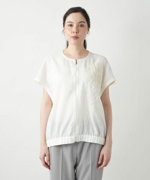 Leilian PLUS HOUSE / レリアンプラスハウス テーラードジャケット | 刺繍ジップベスト【Leilian WHITE LABEL】 | 詳細7