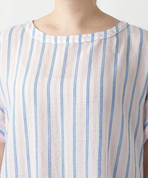 Leilian PLUS HOUSE / レリアンプラスハウス シャツ・ブラウス | マルチストライプブラウス【Leilian WHITE LABEL】 | 詳細10