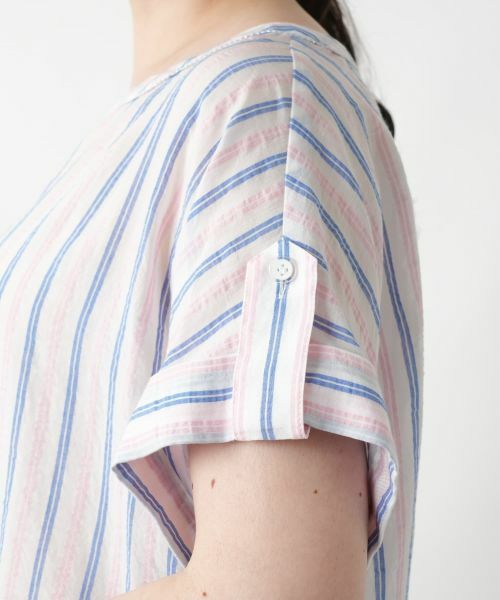 Leilian PLUS HOUSE / レリアンプラスハウス シャツ・ブラウス | マルチストライプブラウス【Leilian WHITE LABEL】 | 詳細13