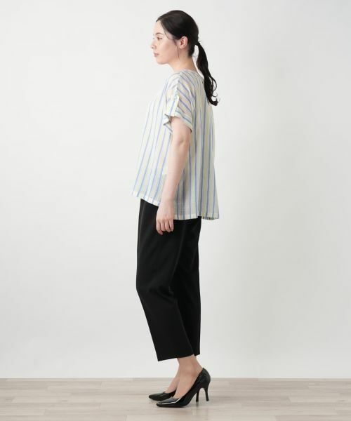 Leilian PLUS HOUSE / レリアンプラスハウス シャツ・ブラウス | マルチストライプブラウス【Leilian WHITE LABEL】 | 詳細2