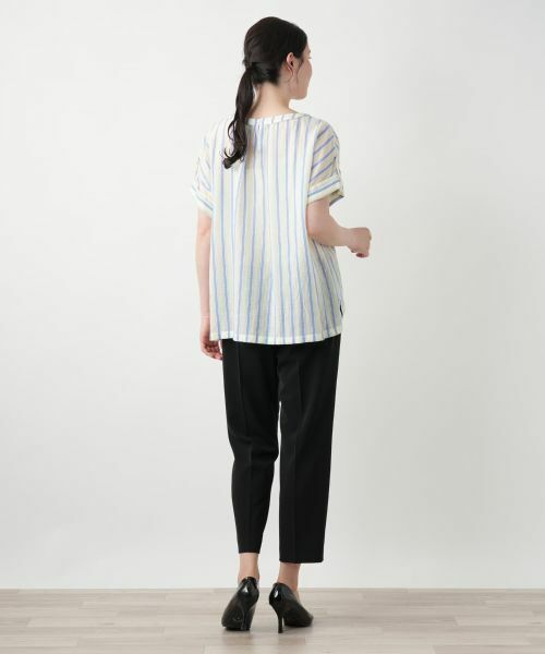Leilian PLUS HOUSE / レリアンプラスハウス シャツ・ブラウス | マルチストライプブラウス【Leilian WHITE LABEL】 | 詳細3