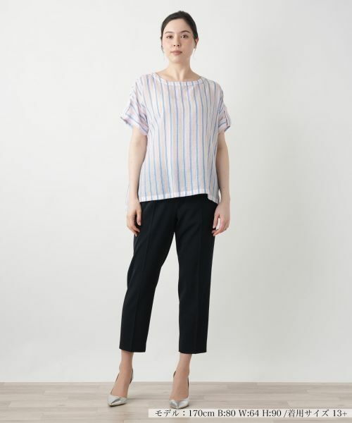 Leilian PLUS HOUSE / レリアンプラスハウス シャツ・ブラウス | マルチストライプブラウス【Leilian WHITE LABEL】 | 詳細4