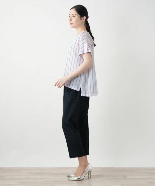 Leilian PLUS HOUSE / レリアンプラスハウス シャツ・ブラウス | マルチストライプブラウス【Leilian WHITE LABEL】 | 詳細5