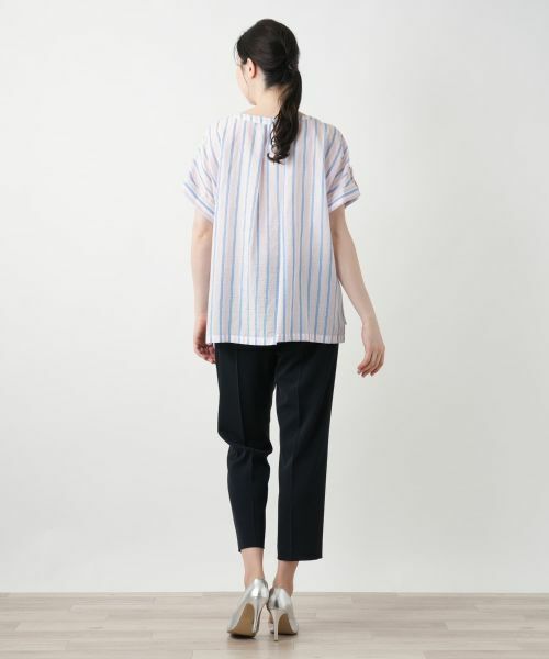 Leilian PLUS HOUSE / レリアンプラスハウス シャツ・ブラウス | マルチストライプブラウス【Leilian WHITE LABEL】 | 詳細6
