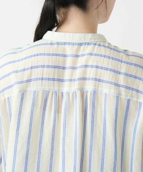 Leilian PLUS HOUSE / レリアンプラスハウス シャツ・ブラウス | ストライプバンドカラーブラウス【Leilian WHITE LABEL】 | 詳細11