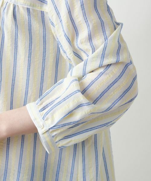 Leilian PLUS HOUSE / レリアンプラスハウス シャツ・ブラウス | ストライプバンドカラーブラウス【Leilian WHITE LABEL】 | 詳細13