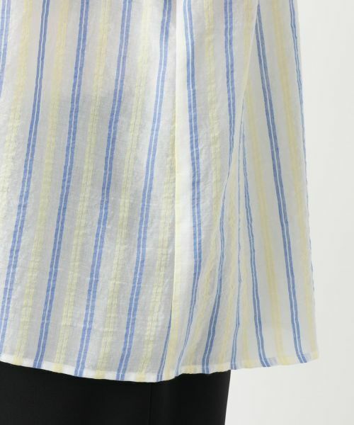 Leilian PLUS HOUSE / レリアンプラスハウス シャツ・ブラウス | ストライプバンドカラーブラウス【Leilian WHITE LABEL】 | 詳細14