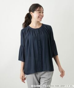 Leilian PLUS HOUSE / レリアンプラスハウス シャツ・ブラウス | フレアブラウス【Leilian WHITE LABEL】