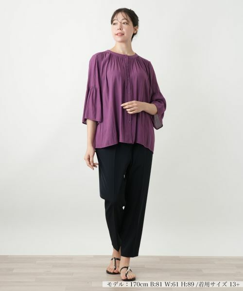 Leilian PLUS HOUSE / レリアンプラスハウス シャツ・ブラウス | フレアブラウス【Leilian WHITE LABEL】 | 詳細4