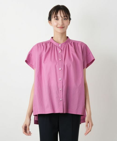 Leilian PLUS HOUSE / レリアンプラスハウス シャツ・ブラウス | 【店舗人気】スタンドカラーギャザーブラウスLeilian WHITE LABEL】 | 詳細10