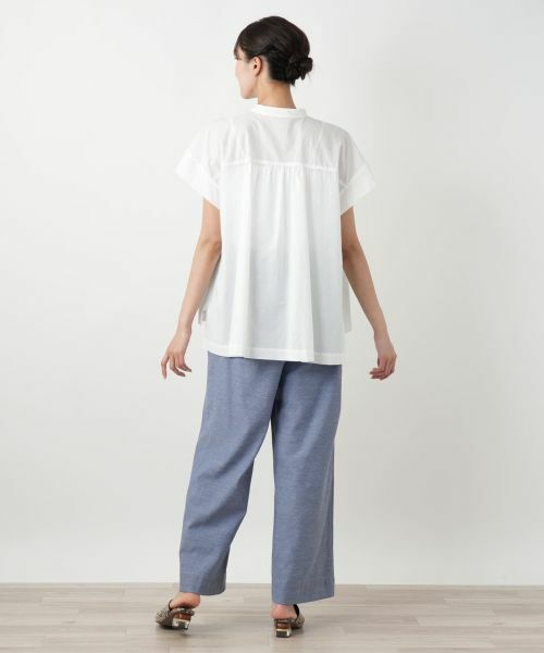 Leilian PLUS HOUSE / レリアンプラスハウス シャツ・ブラウス | 【店舗人気】スタンドカラーギャザーブラウスLeilian WHITE LABEL】 | 詳細6