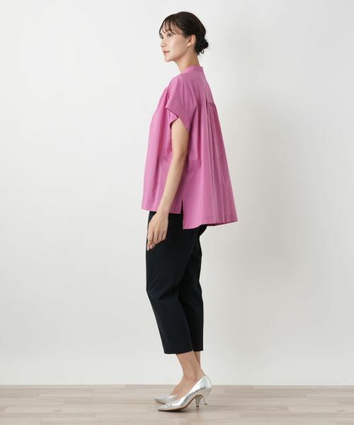 Leilian PLUS HOUSE / レリアンプラスハウス シャツ・ブラウス | 【店舗人気】スタンドカラーギャザーブラウスLeilian WHITE LABEL】 | 詳細8