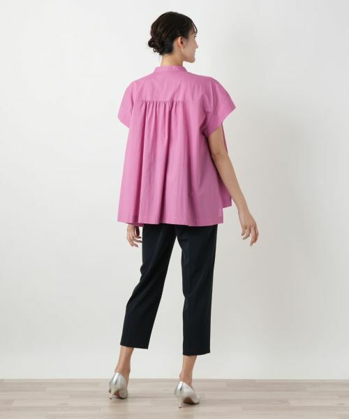 Leilian PLUS HOUSE / レリアンプラスハウス シャツ・ブラウス | 【店舗人気】スタンドカラーギャザーブラウスLeilian WHITE LABEL】 | 詳細9