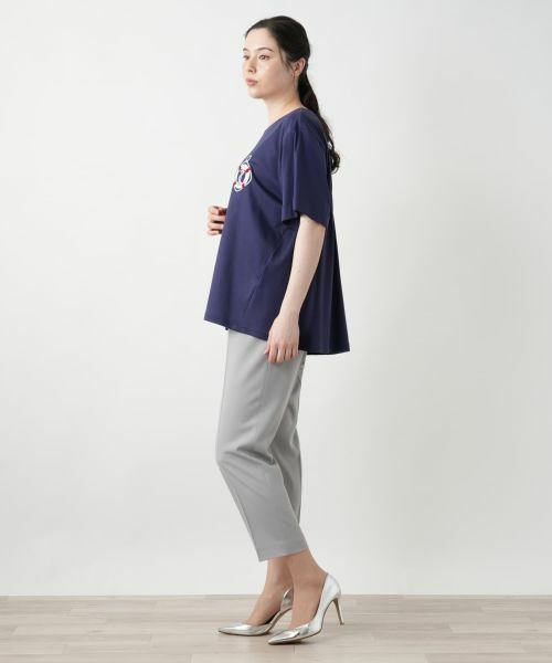 Leilian PLUS HOUSE / レリアンプラスハウス カットソー | 刺繍クルーネックカットソー【Leilian WHITE LABEL】 | 詳細13