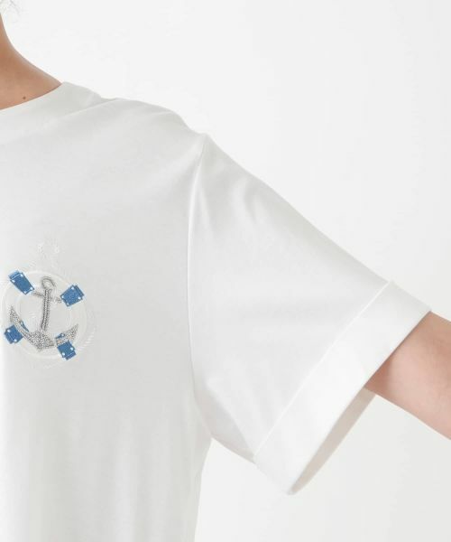 Leilian PLUS HOUSE / レリアンプラスハウス カットソー | 刺繍クルーネックカットソー【Leilian WHITE LABEL】 | 詳細9