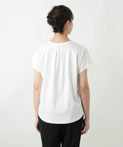 Leilian PLUS HOUSE / レリアンプラスハウス Tシャツ | 刺繍フレンチスリーブカットソー【Leilian WHITE LABEL】 | 詳細10