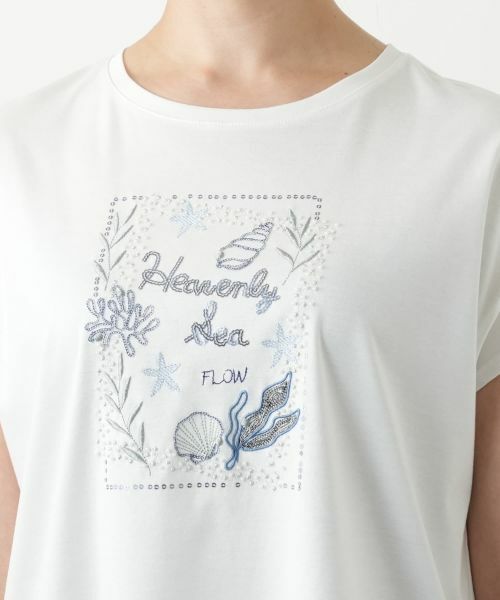 Leilian PLUS HOUSE / レリアンプラスハウス Tシャツ | 刺繍フレンチスリーブカットソー【Leilian WHITE LABEL】 | 詳細11
