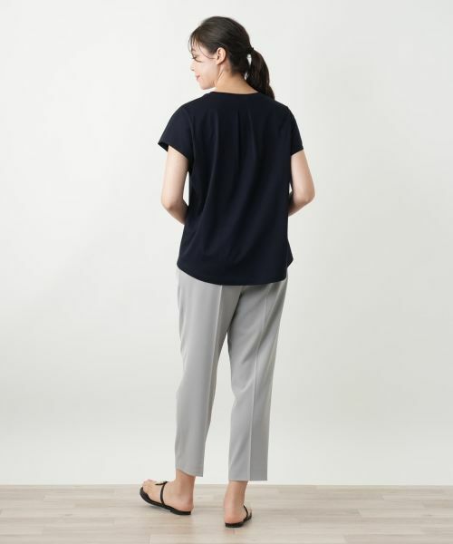 Leilian PLUS HOUSE / レリアンプラスハウス Tシャツ | 刺繍フレンチスリーブカットソー【Leilian WHITE LABEL】 | 詳細3