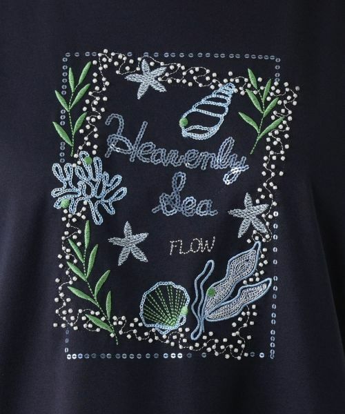 Leilian PLUS HOUSE / レリアンプラスハウス Tシャツ | 刺繍フレンチスリーブカットソー【Leilian WHITE LABEL】 | 詳細4