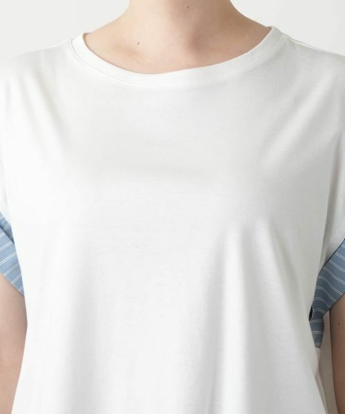 Leilian PLUS HOUSE / レリアンプラスハウス カットソー | ストライプ切替カットソー【Leilian WHITE LABEL】 | 詳細10