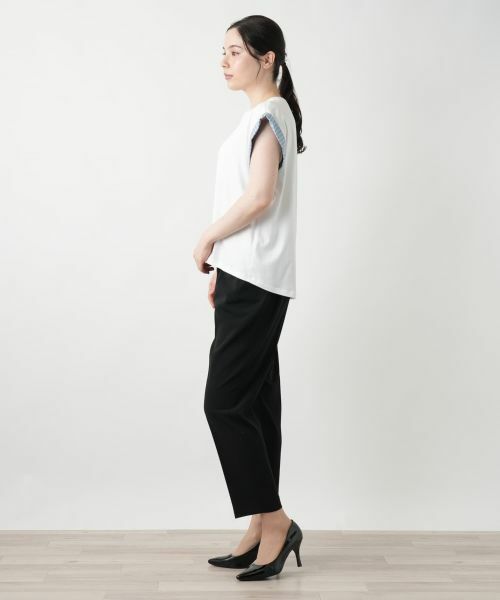 Leilian PLUS HOUSE / レリアンプラスハウス カットソー | ストライプ切替カットソー【Leilian WHITE LABEL】 | 詳細5