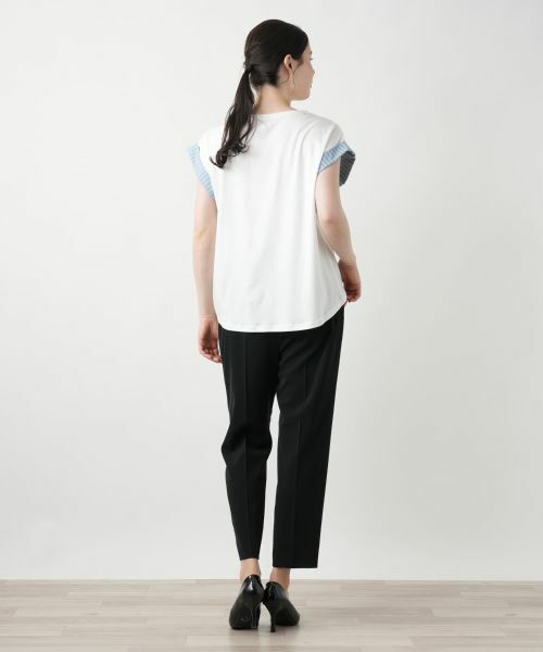 Leilian PLUS HOUSE / レリアンプラスハウス カットソー | ストライプ切替カットソー【Leilian WHITE LABEL】 | 詳細6