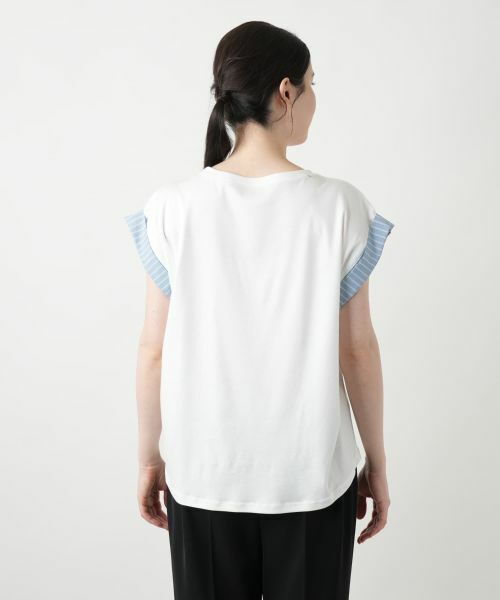 Leilian PLUS HOUSE / レリアンプラスハウス カットソー | ストライプ切替カットソー【Leilian WHITE LABEL】 | 詳細9