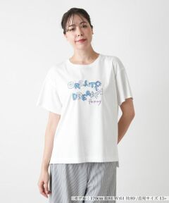 Leilian PLUS HOUSE / レリアンプラスハウス 【店舗人気】ナローボーダーTシャツ【Leilian WHITE LABEL】 店舗人気】ナローボーダー刺繍Tシャツ|レリアン プラスハウス