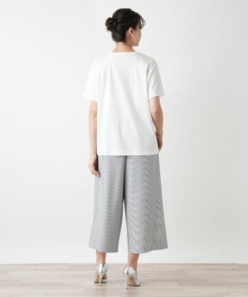 Leilian PLUS HOUSE / レリアンプラスハウス Tシャツ | 刺繍ロゴTシャツ【Leilian WHITE LABEL】 | 詳細3