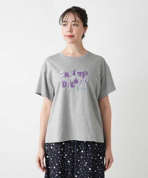 Leilian PLUS HOUSE / レリアンプラスハウス Tシャツ | 刺繍ロゴTシャツ【Leilian WHITE LABEL】 | 詳細7