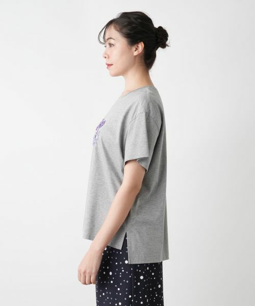 Leilian PLUS HOUSE / レリアンプラスハウス Tシャツ | 刺繍ロゴTシャツ【Leilian WHITE LABEL】 | 詳細8