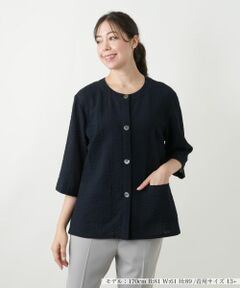 Leilian PLUS HOUSE / レリアンプラスハウス テーラードジャケット | ノーカラージャケット【Leilian WHITE LABEL】