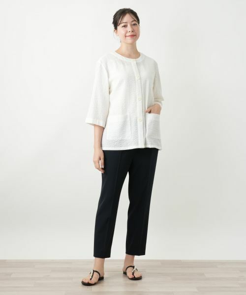 Leilian PLUS HOUSE / レリアンプラスハウス テーラードジャケット | ノーカラージャケット【Leilian WHITE LABEL】 | 詳細1