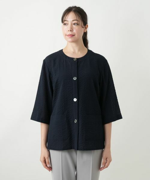 Leilian PLUS HOUSE / レリアンプラスハウス テーラードジャケット | ノーカラージャケット【Leilian WHITE LABEL】 | 詳細7