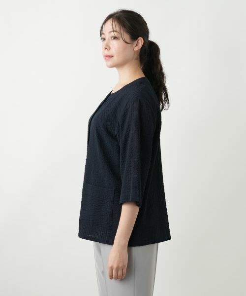 Leilian PLUS HOUSE / レリアンプラスハウス テーラードジャケット | ノーカラージャケット【Leilian WHITE LABEL】 | 詳細8